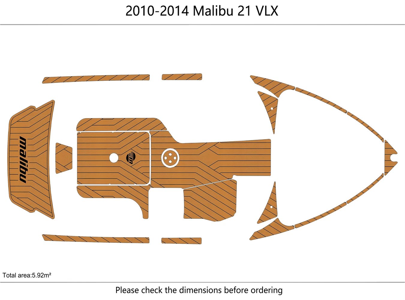EVA foam boat flooring 2010-2014 Malibu 21 VLX (1) 1 Kit EVA foam boat flooring 2010-2014 Malibu 21 VLX