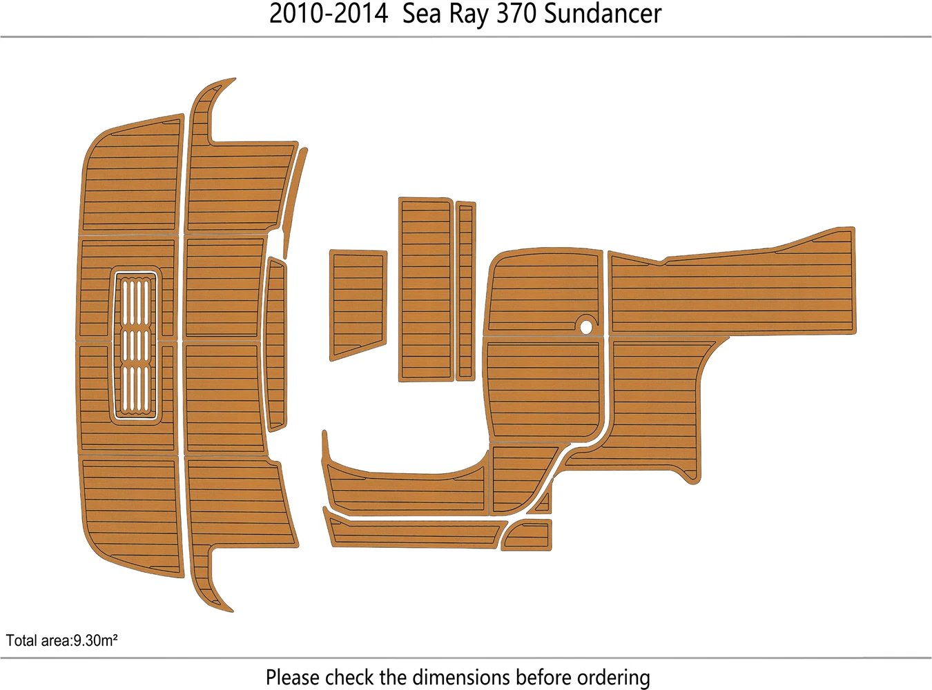 EVA foam boat flooring 2010-2014 Sea Ray 370 Sundancer (1) 1 kit EVA foam boat flooring 2010-2014 Sea Ray 370 Sundancer