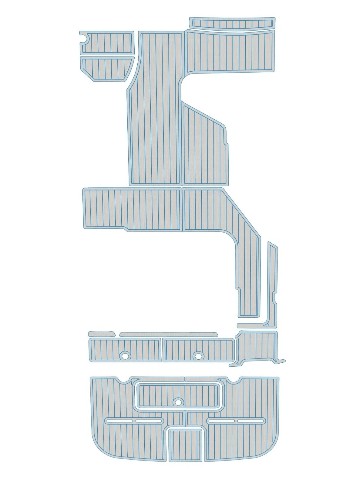 1 Kit EVA foam boat flooring 2010-2017 Sea Ray 310 sundancer