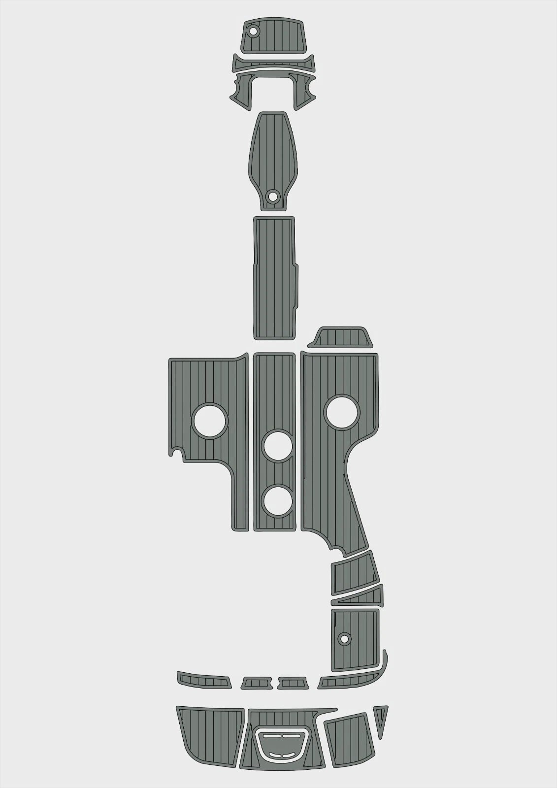 1 Kit EVA foam boat flooring 2011-2014 Sea Ray 240 Sundeck