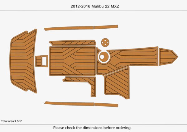 EVA foam boat flooring 2012-2016 Malibu 22 MXZ (5) 1 Kit EVA foam boat flooring 2012-2016 Malibu 22 MXZ