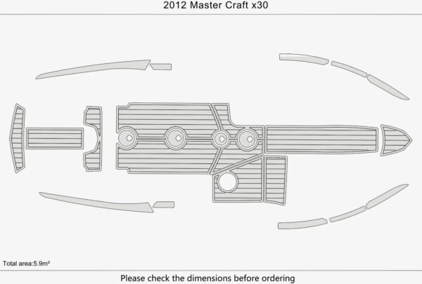 EVA foam boat flooring 2012 Mastercraft X30 (2) 1 Kit EVA foam boat flooring 2012 Mastercraft X30