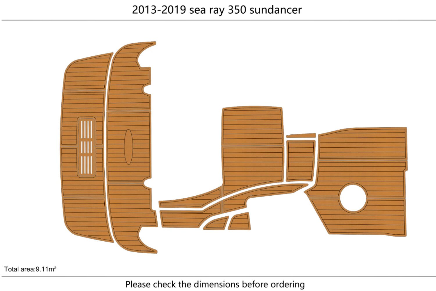 EVA foam boat flooring 2013-2019 Sea Ray 350 sundancer (1) 1 Kit EVA foam boat flooring 2013-2019 Sea Ray 350 sundancer