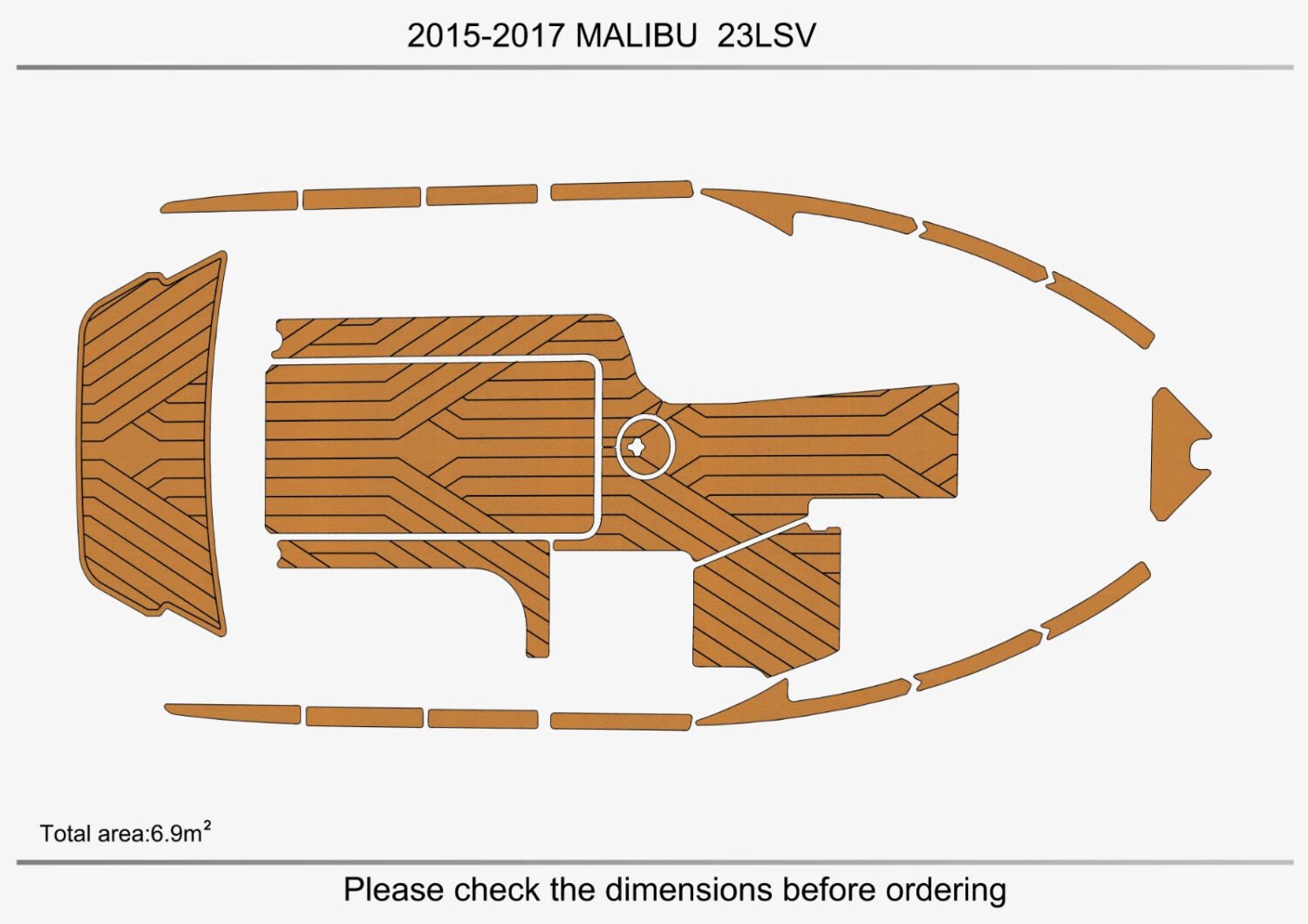 1 Kit EVA foam boat flooring 2015-2017 Malibu 23 LSV