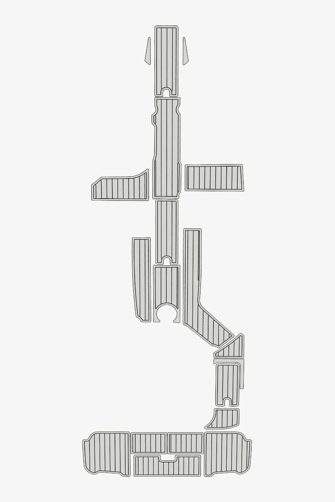 1 Kit EVA foam boat flooring 2015-2017 Sea Ray 270 sundeck Inboard