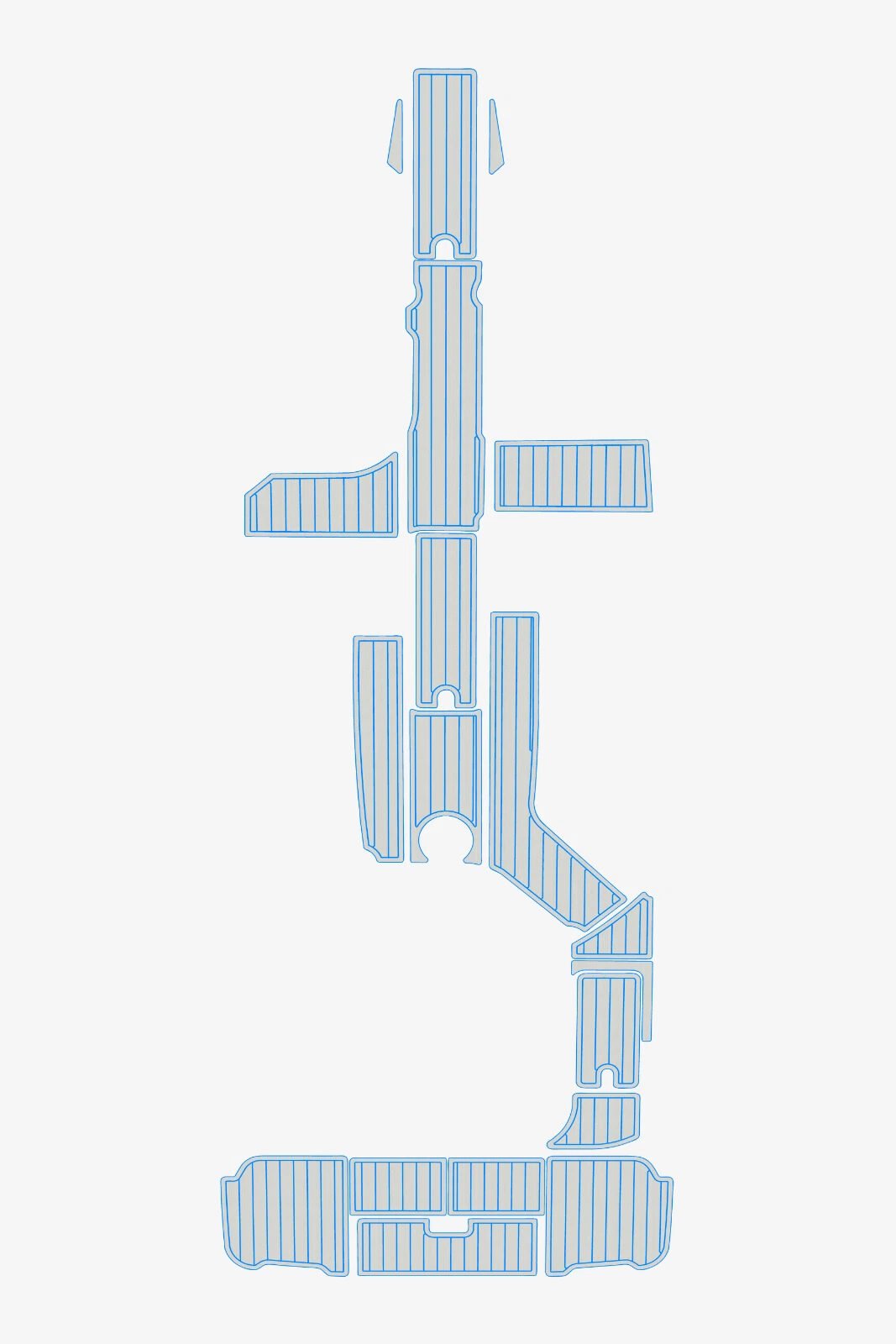 1 Kit EVA foam boat flooring 2015-2017 Sea Ray 270 sundeck Inboard