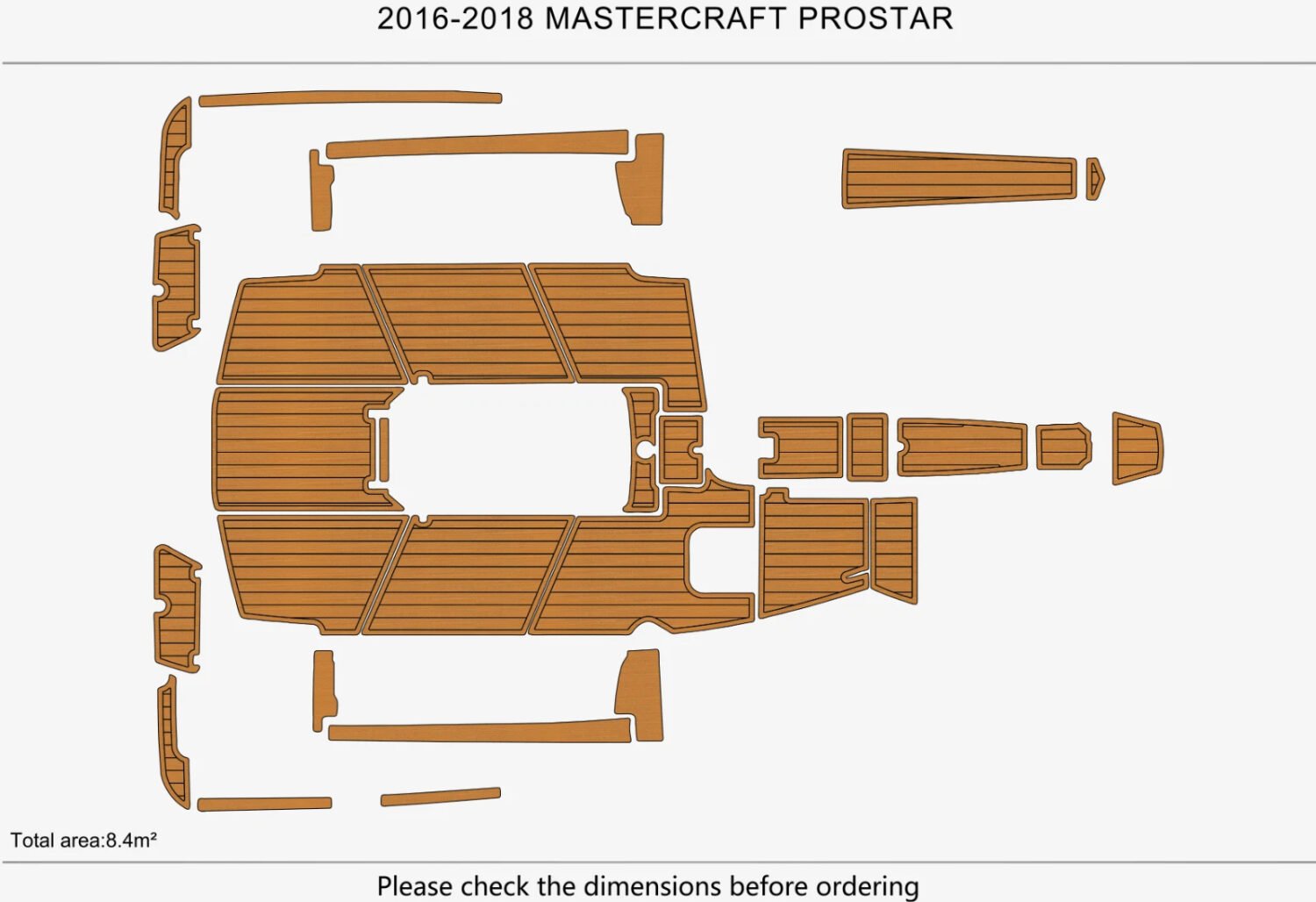 1 Kit EVA foam boat flooring 2016-2018 Mastercraft PROStar