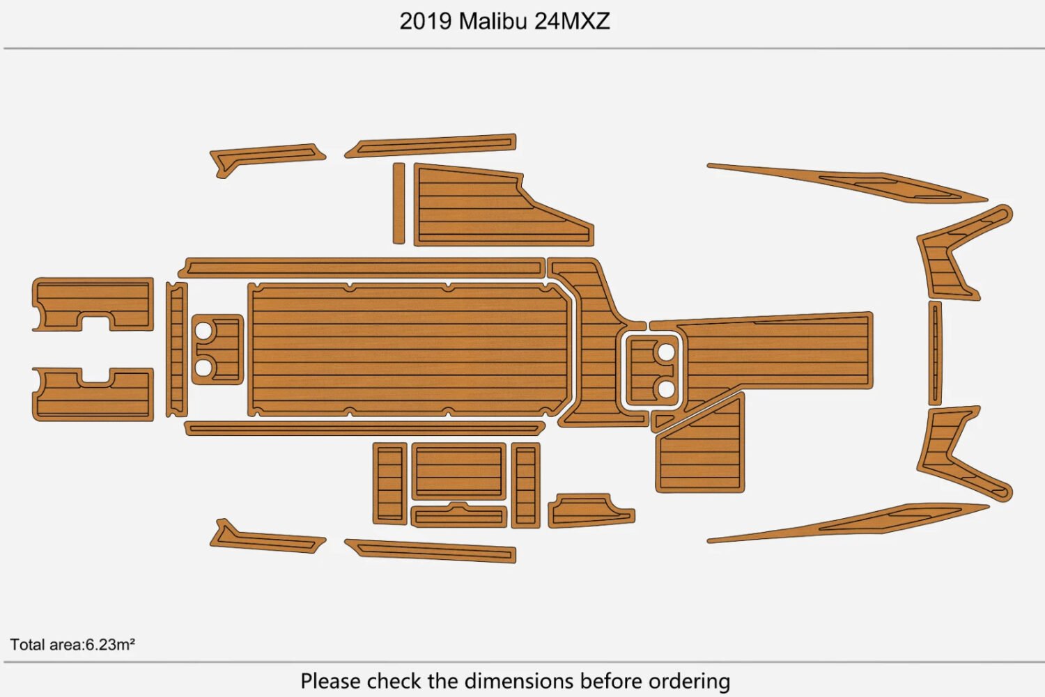 EVA foam boat flooring 2019 Malibu 24 MXZ (1) 1 kit EVA foam boat flooring 2019 Malibu 24 MXZ