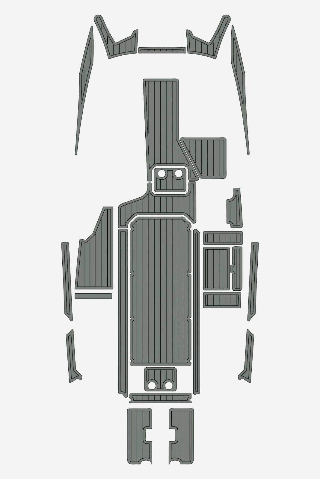 EVA foam boat flooring 2019 Malibu 24 MXZ (12) 1 kit EVA foam boat flooring 2019 Malibu 24 MXZ