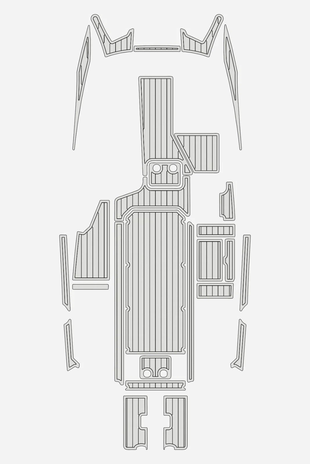 EVA foam boat flooring 2019 Malibu 24 MXZ (14) 1 kit EVA foam boat flooring 2019 Malibu 24 MXZ
