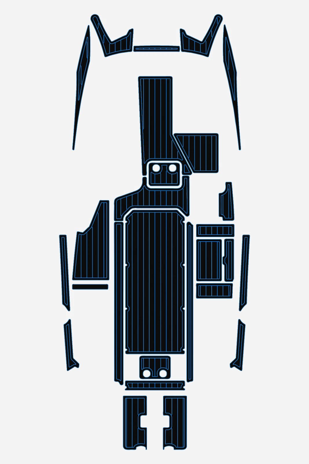 EVA foam boat flooring 2019 Malibu 24 MXZ (3) 1 kit EVA foam boat flooring 2019 Malibu 24 MXZ