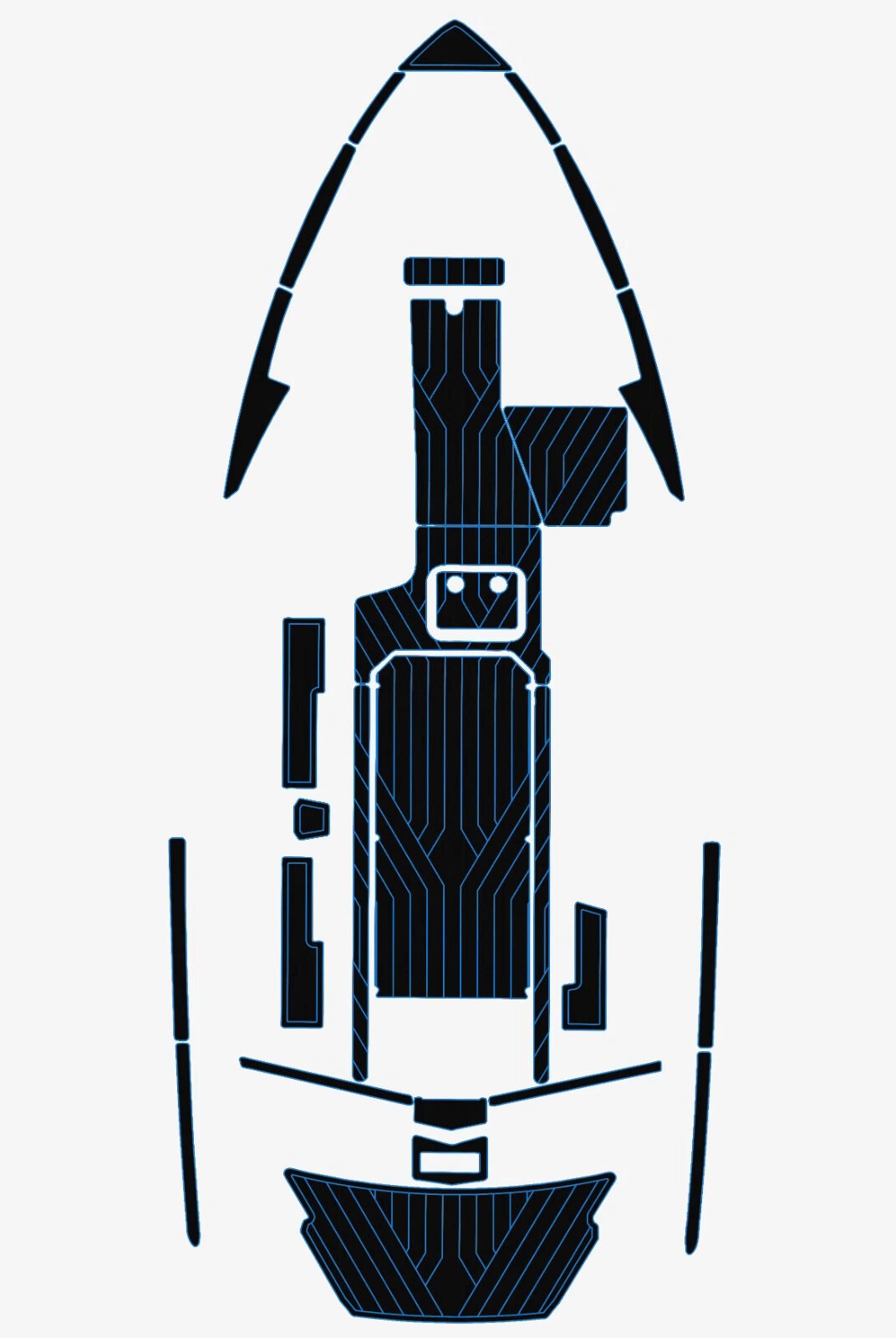 EVA foam boat flooring 2019 Malibu 25 LSV (3) 1 Kit EVA foam boat flooring 2019 Malibu 25 LSV