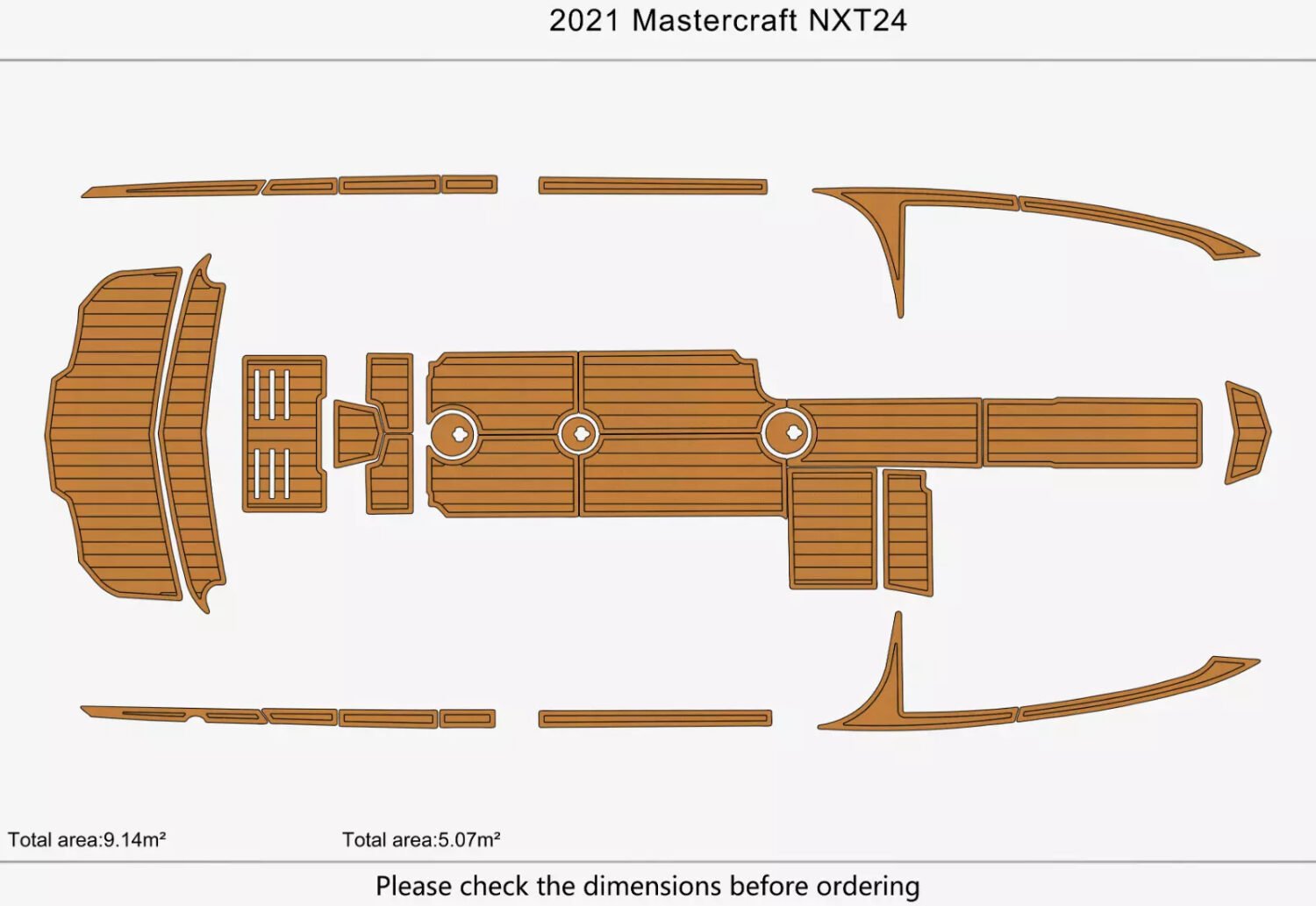 EVA foam boat flooring 2022 Mastercraft NXT24 (1) 1 Kit EVA foam boat flooring 2022 Mastercraft NXT24