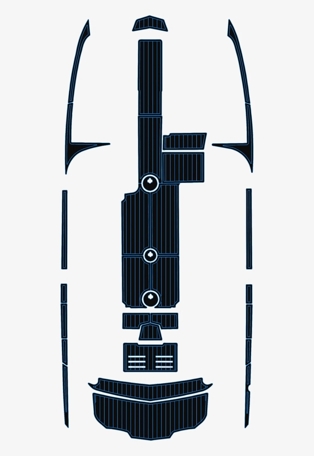 EVA foam boat flooring 2022 Mastercraft NXT24 (3) 1 Kit EVA foam boat flooring 2022 Mastercraft NXT24