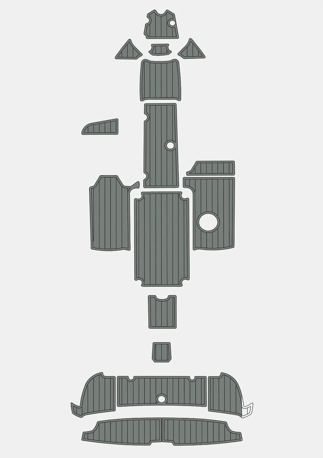 1 Kit EVA foam faux teak boat floor 6mm 2017-2021 Yamaha ARSX 210 212X