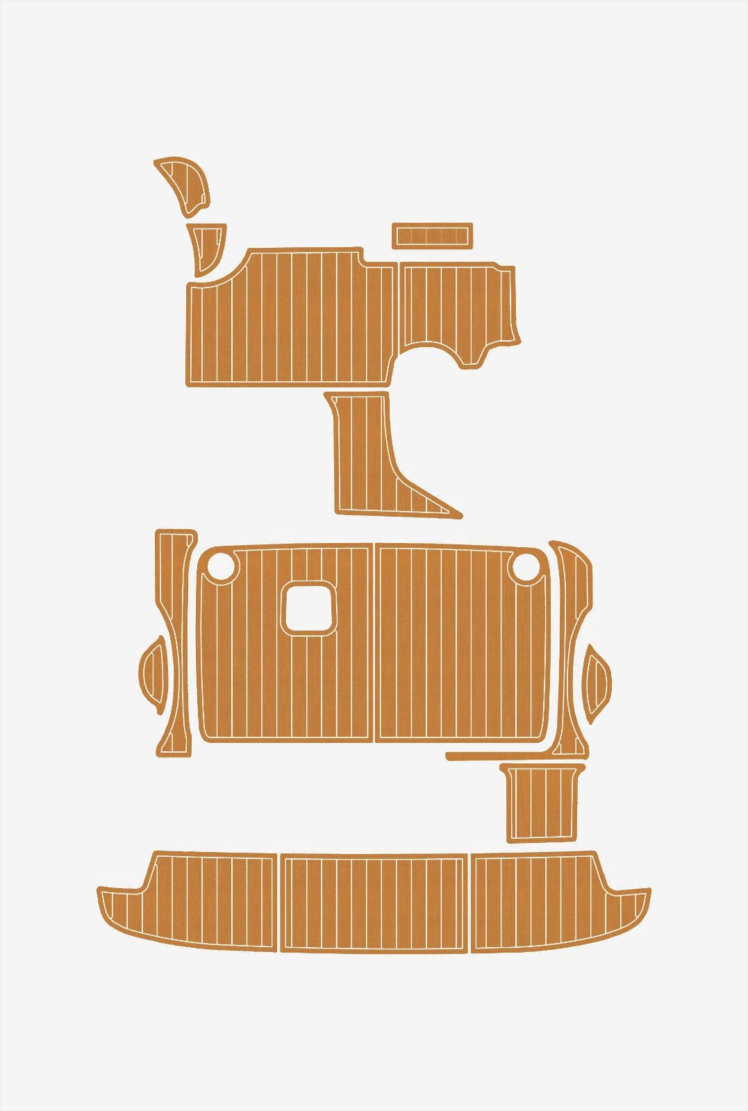 1 Kit EVA foam faux teak floor Anti-slip mat 2000-2001 Bayliner 2855