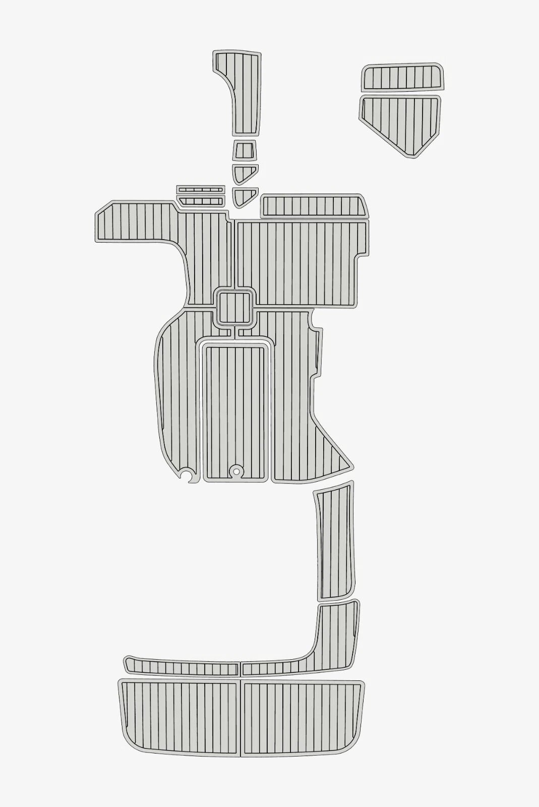 1 Kit EVA foam faux teak marine deck flooring 2008-2012 Cobalt 303