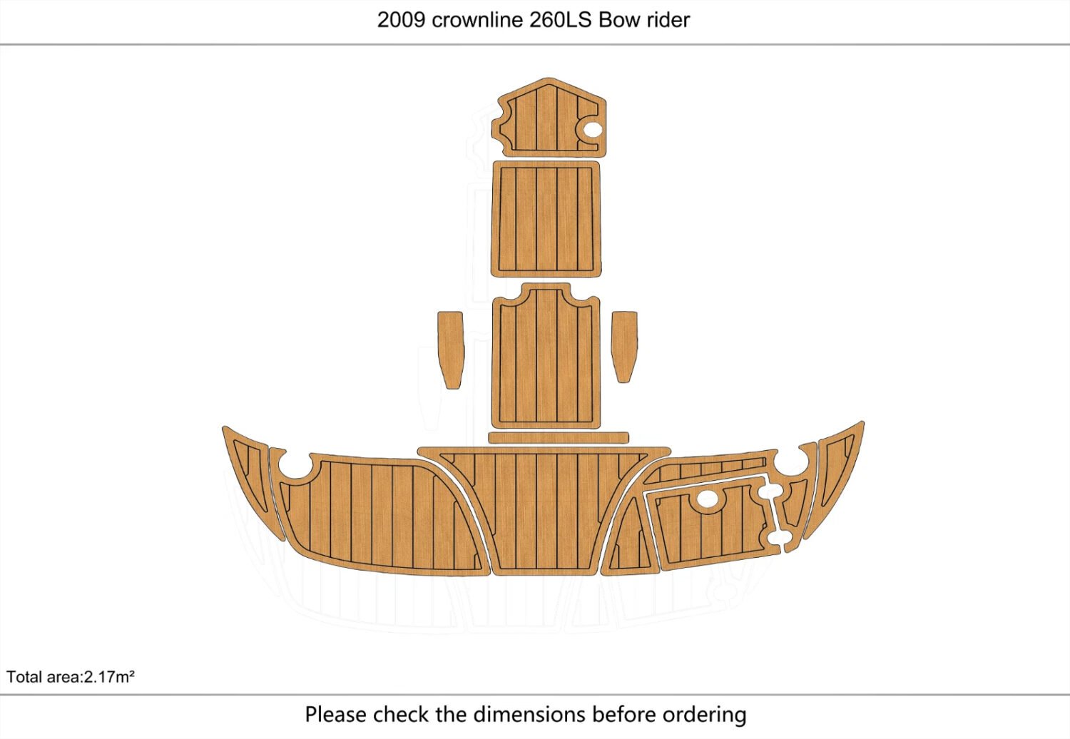 EVA foam floor 2006-2009 Crownline 260 LS (1) 1 Kit EVA foam floor 2006-2009 Crownline 260 LS