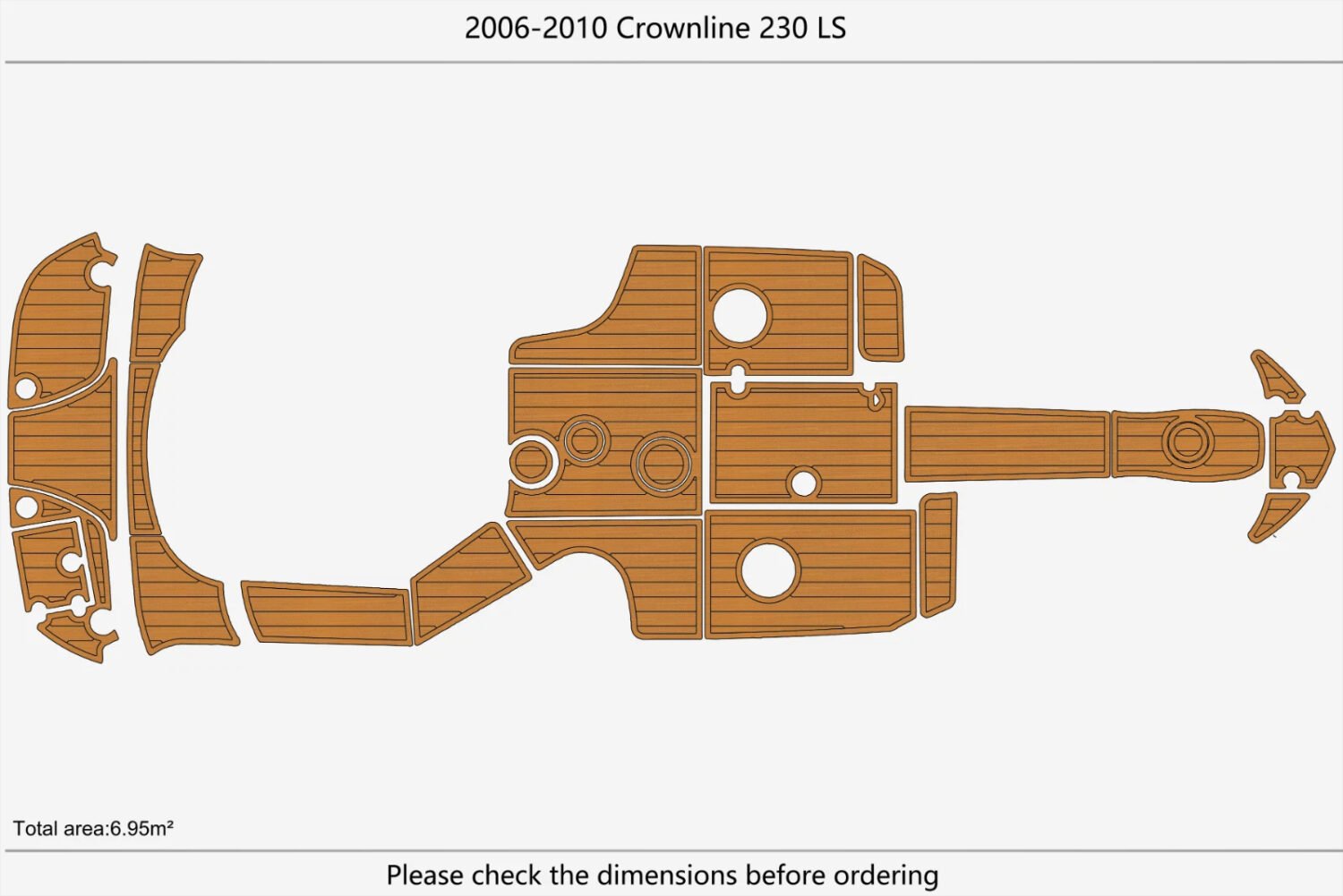 EVA foam floor 2006-2010 Crownline 230 LS (1) 1 Kit EVA foam floor 2006-2010 Crownline 230 LS
