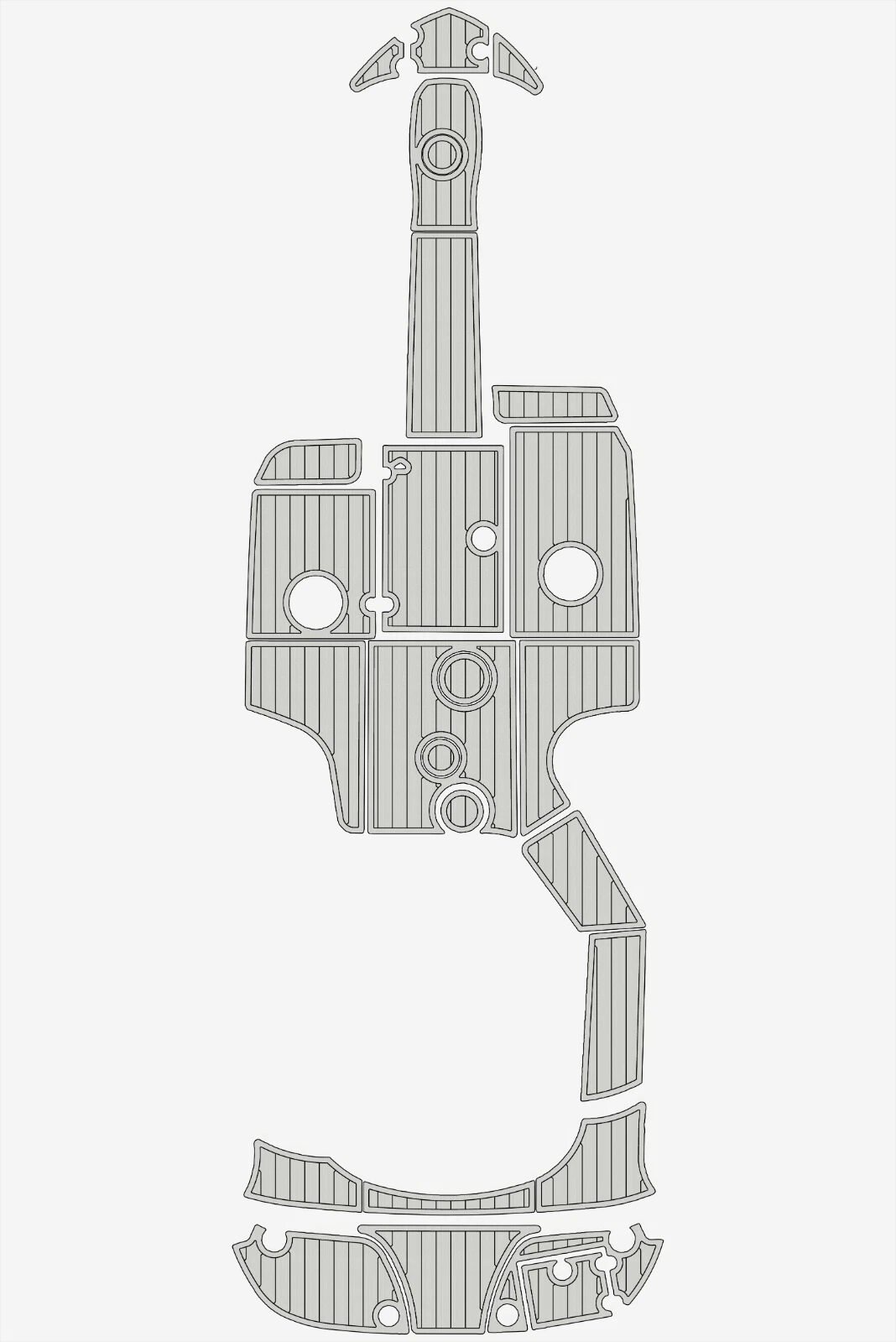 EVA foam floor 2006-2010 Crownline 230 LS (13) 1 Kit EVA foam floor 2006-2010 Crownline 230 LS