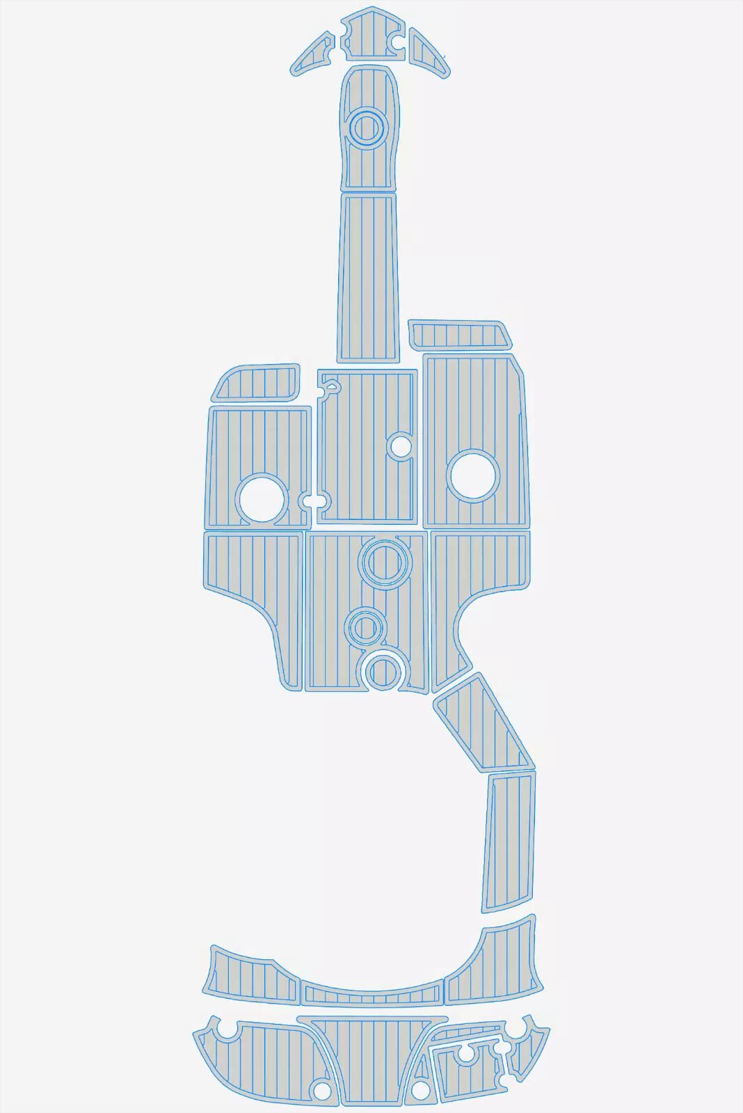 EVA foam floor 2006-2010 Crownline 230 LS (14) 1 Kit EVA foam floor 2006-2010 Crownline 230 LS