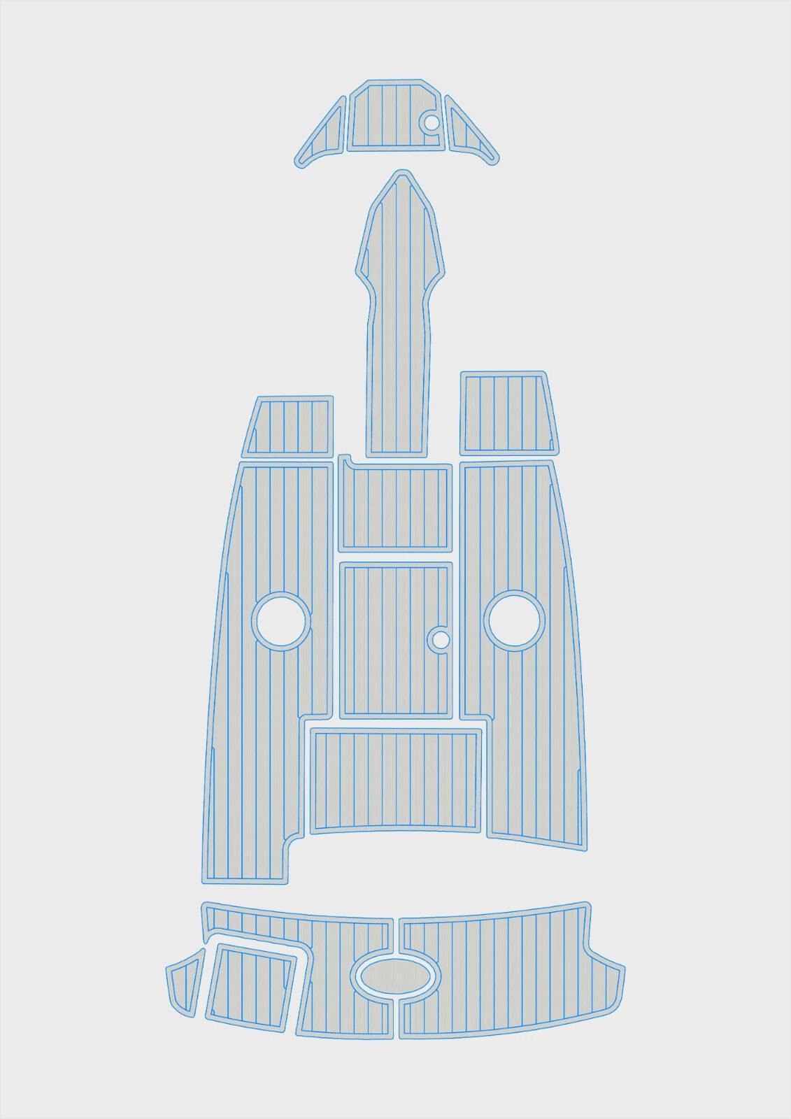 EVA foam floor 2007-2010 Sea Ray 230 Select (14) 1 Kit EVA foam floor 2007-2010 Sea Ray 230 Select