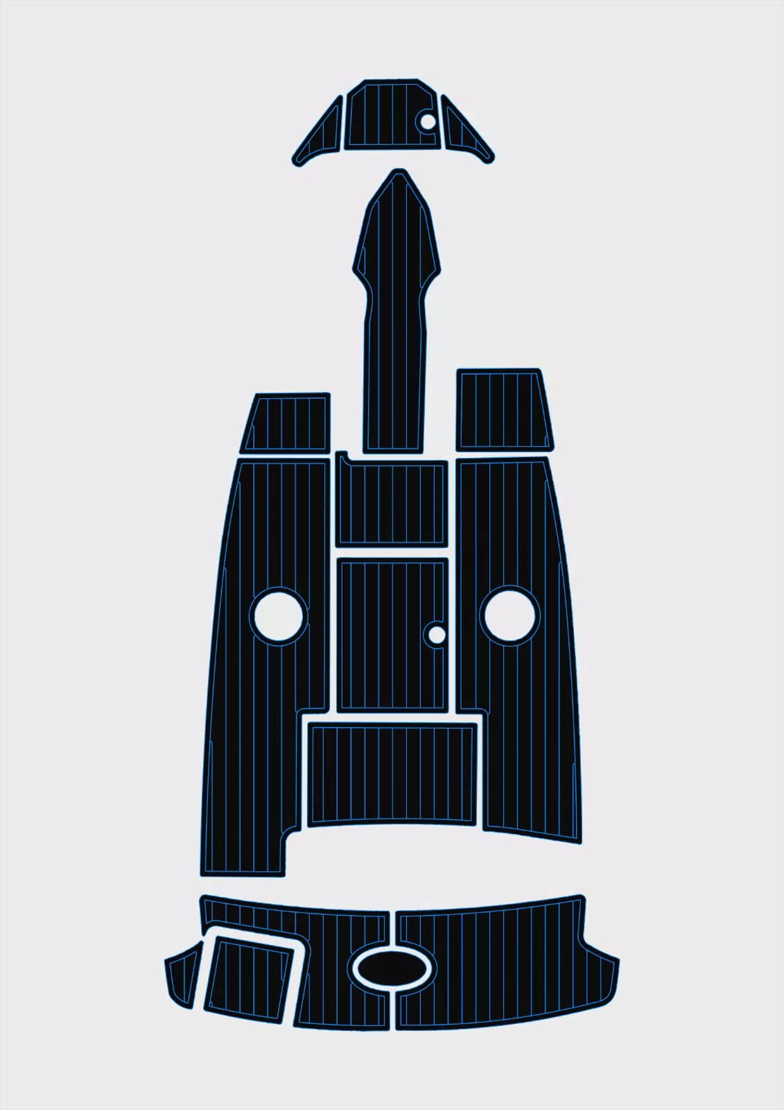 EVA foam floor 2007-2010 Sea Ray 230 Select (3) 1 Kit EVA foam floor 2007-2010 Sea Ray 230 Select