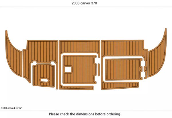 EVA foam flooring faux teak 2003 Carver 370 (2) 1 Kit EVA foam flooring faux teak 2003 Carver 370