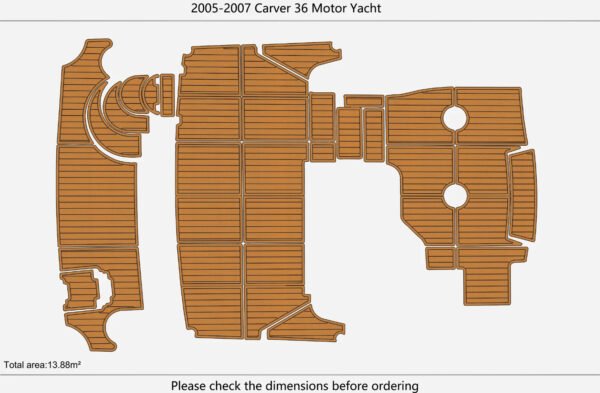 EVA foam marine deck flooring 2005-2007 Carver 36 (2) 1 Kit EVA foam marine deck flooring 2005-2007 Carver 36
