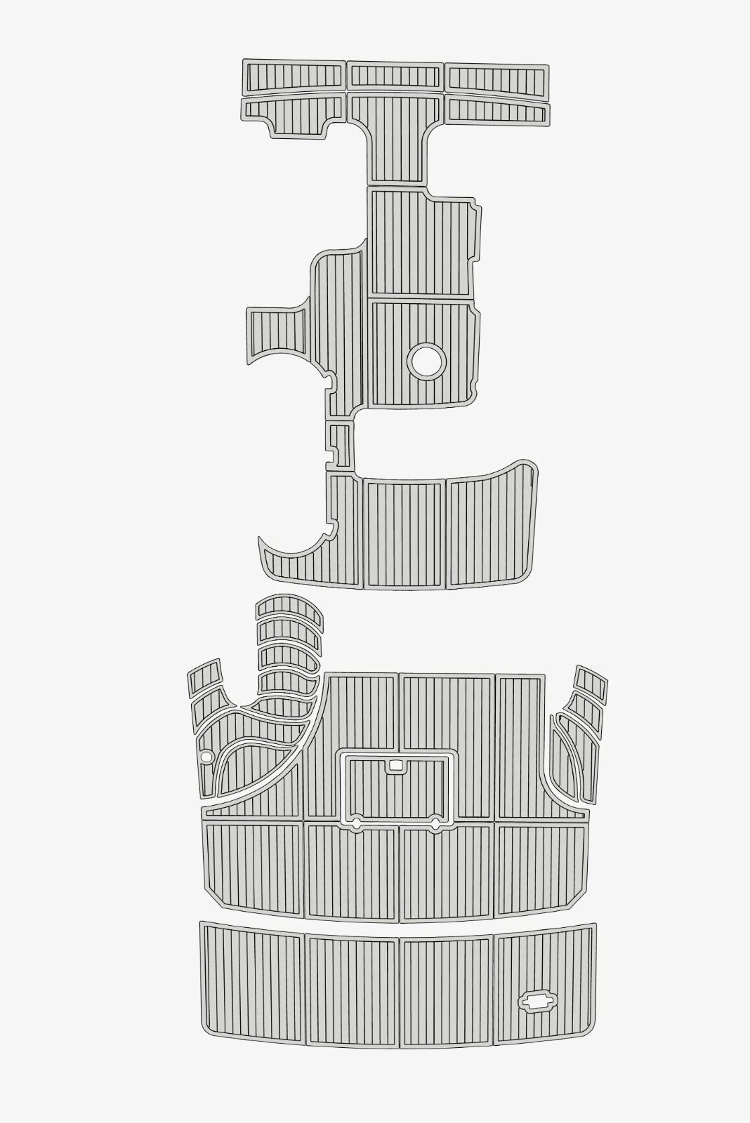 1 Kit EVA foam marine deck flooring 2006-2007 Carver 42 SS