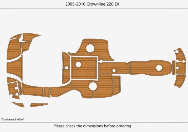 EVA foam marine floor 2005-2010 Crownline 220 EX (1) 1 Kit EVA foam marine floor 2005-2010 Crownline 220 EX