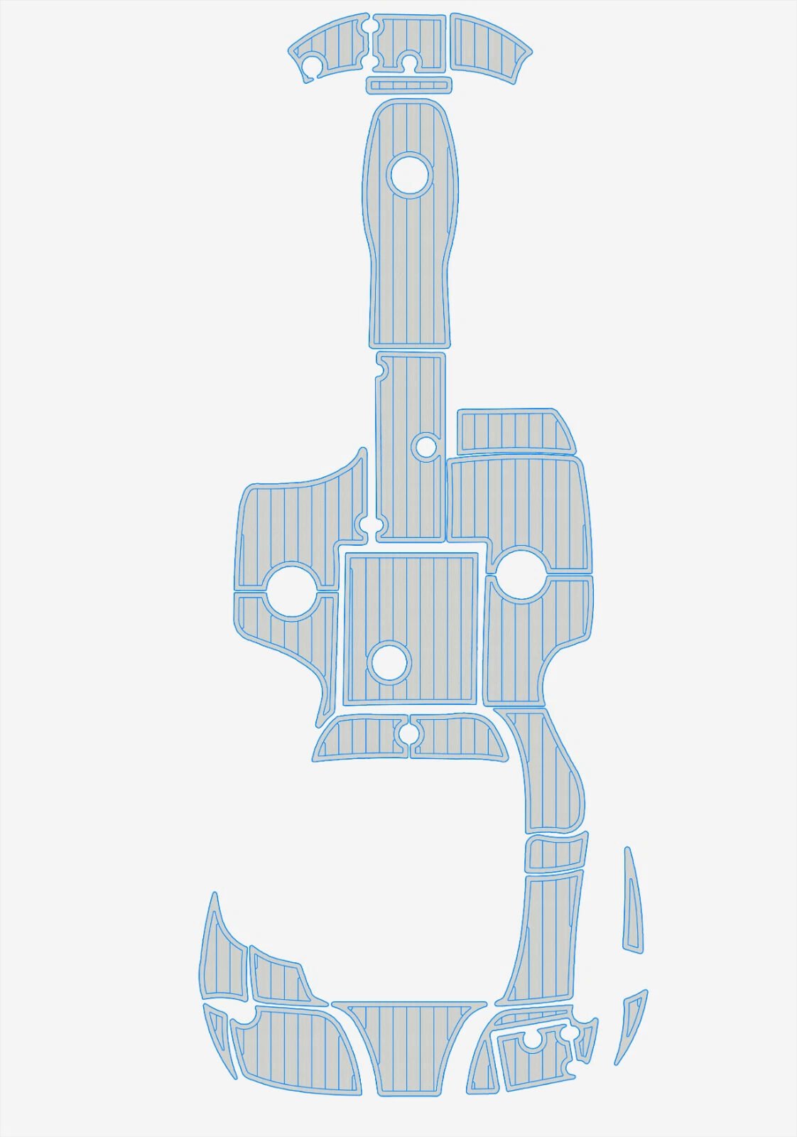 EVA foam marine floor 2005-2010 Crownline 220 EX (14) 1 Kit EVA foam marine floor 2005-2010 Crownline 220 EX
