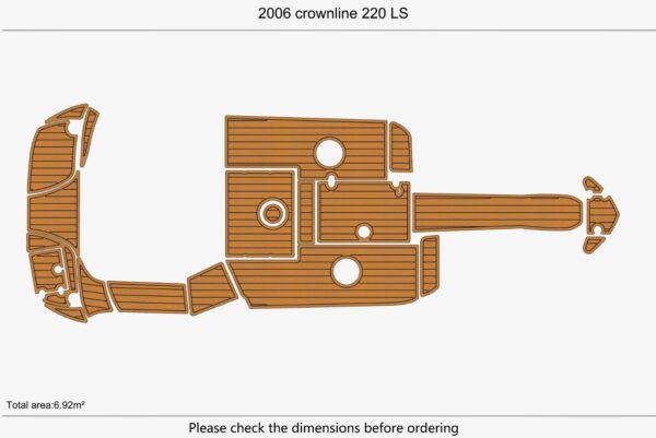 EVA foam marine floor faux teak 2006 Crownline 220 LS (1) 1 Kit EVA foam marine floor faux teak 2006 Crownline 220 LS