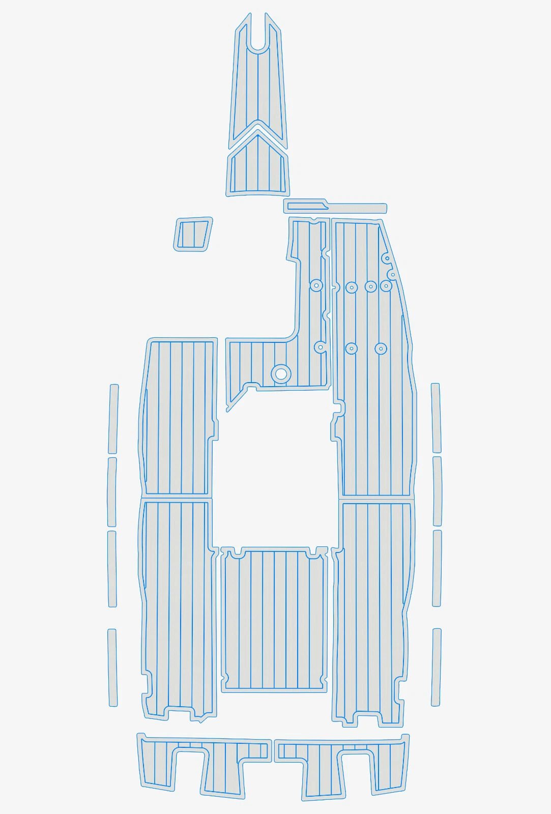 1 Kit EVA foam marine flooring 1988-1989 Mastercraft 190 Prostar