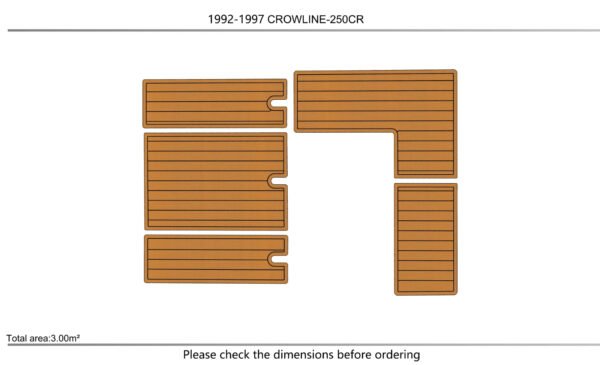 EVA foam marine flooring 1992-1997 Crownline 250 CR (1) 1 Kit EVA foam marine flooring 1992-1997 Crownline 250 CR