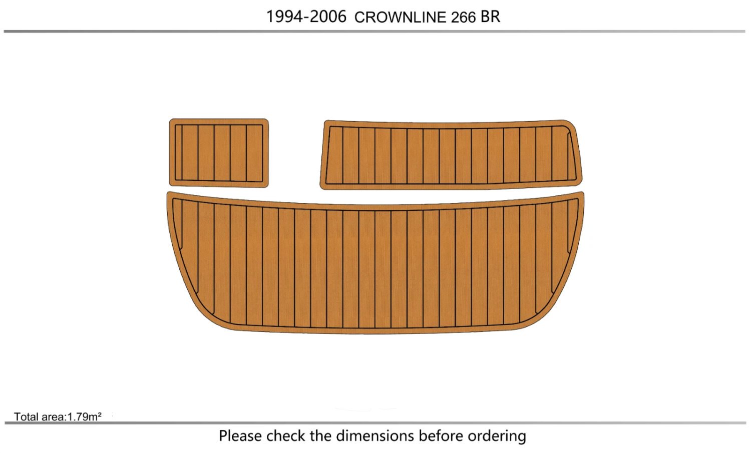 EVA foam marine flooring 1994-2006 Crownline 266 (1) 1 Kit EVA foam marine flooring 1994-2006 Crownline 266
