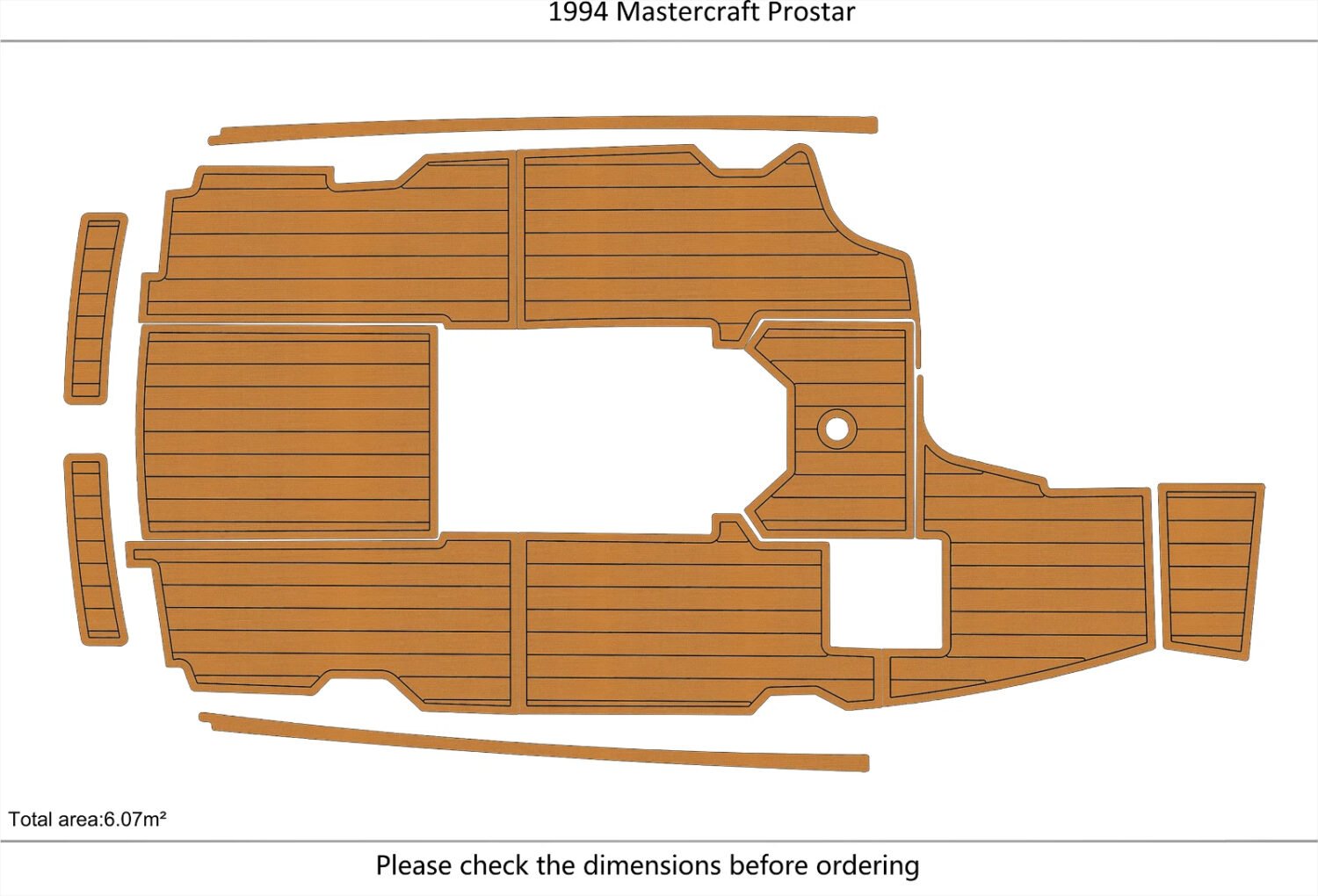 1 kit EVA foam marine flooring 1994 Mastercraft Prostar