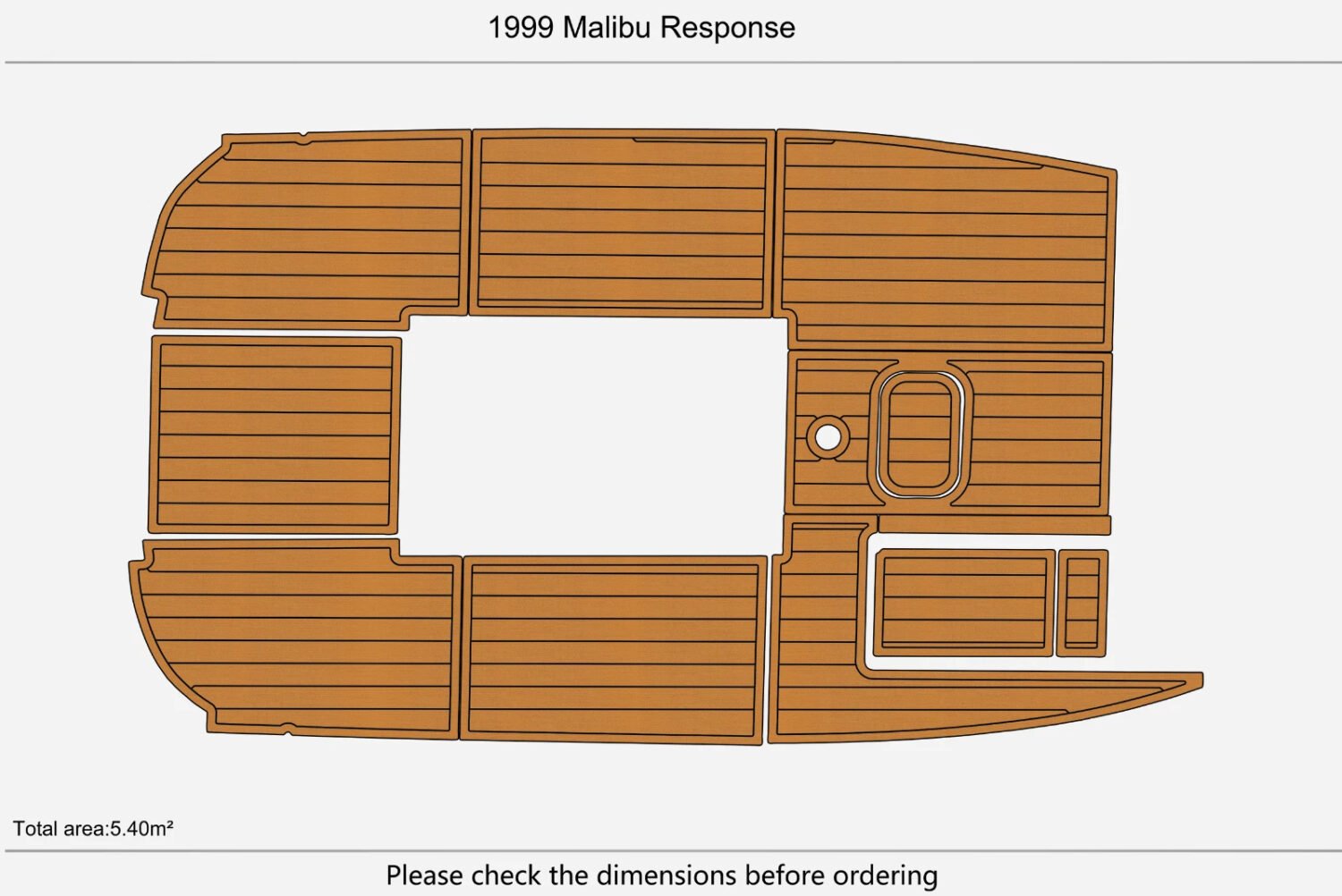 EVA foam marine flooring 1999 Malibu Response (1) 1 Kit EVA foam marine flooring 1999 Malibu Response