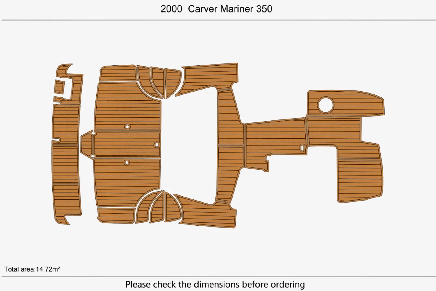 1 Kit EVA foam marine flooring 2000 Carver 350 Mariner