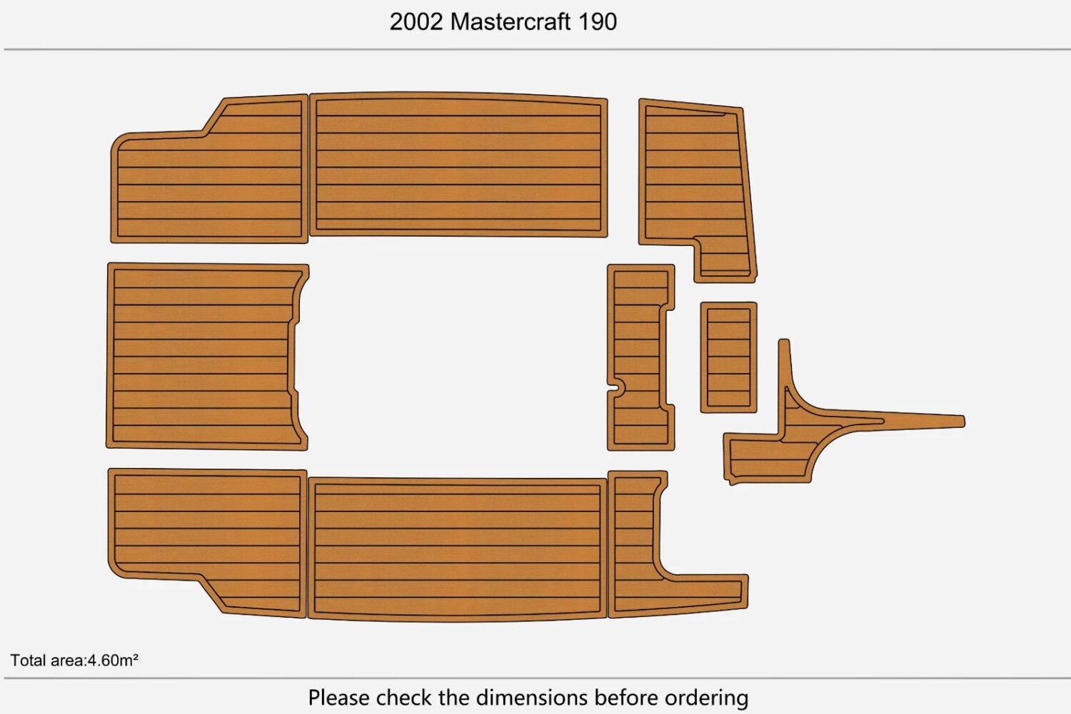 1 kit EVA foam marine flooring 2002 Mastercraft 190