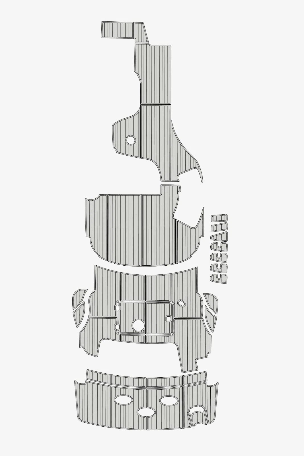 1 Kit EVA foam marine flooring 2003-2006 Carver 56 Voyager