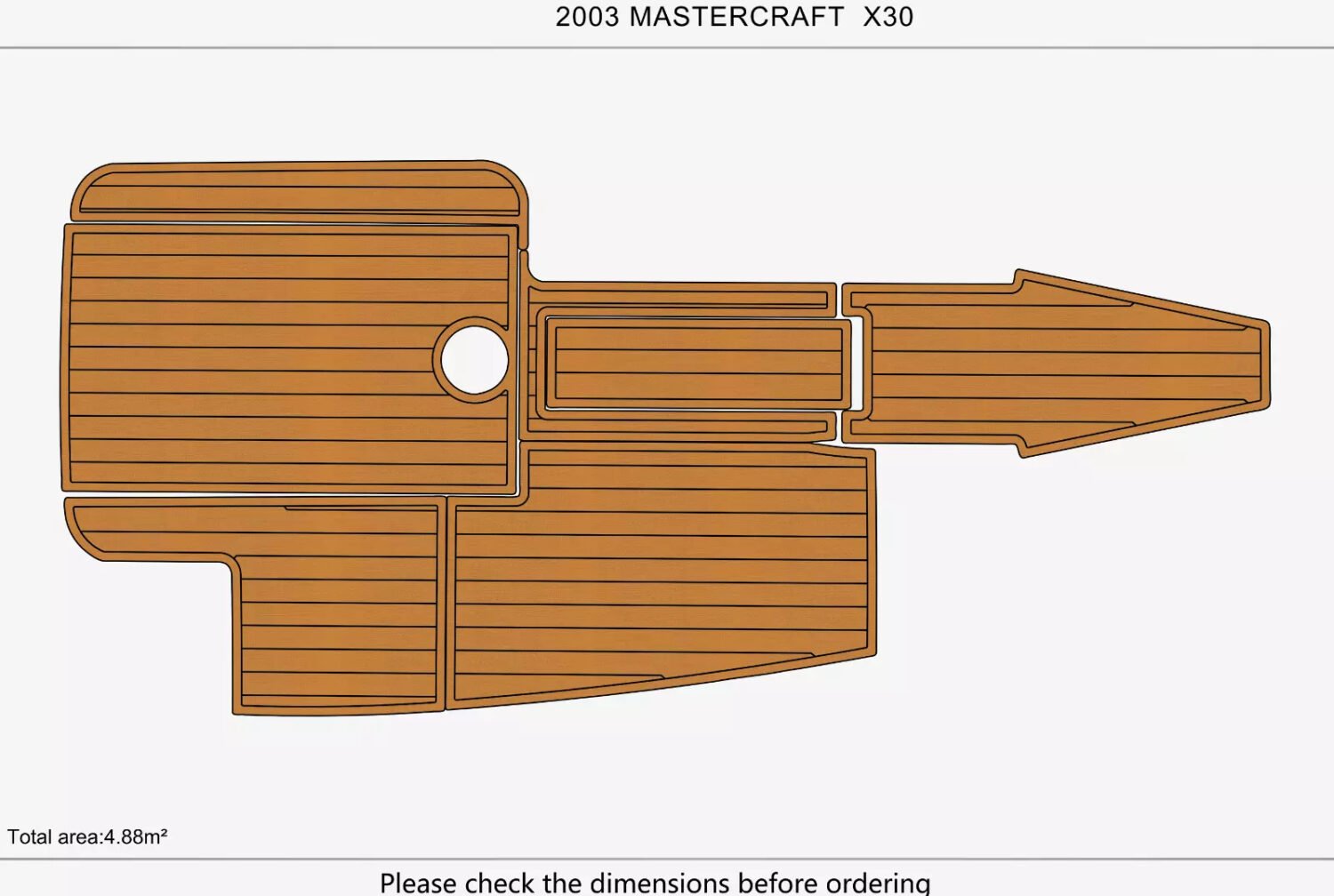 1 Kit EVA foam marine flooring 2003 Mastercraft X30