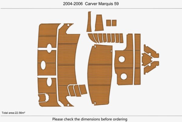 EVA foam marine flooring 2004-2006 Carver 59 Marquis (2) 1 Kit EVA foam marine flooring 2004-2006 Carver 59 Marquis