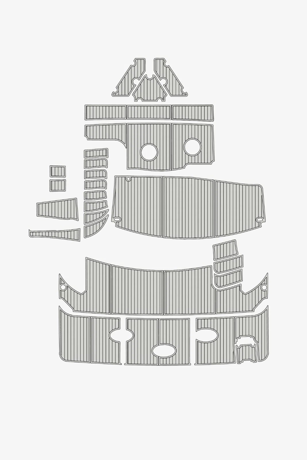 EVA foam marine flooring 2004-2006 Carver 59 Marquis (5) 1 Kit EVA foam marine flooring 2004-2006 Carver 59 Marquis