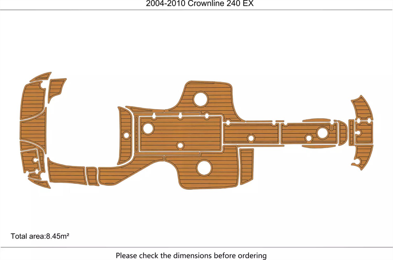 1 Kit EVA foam marine flooring 2004-2010 Crownline 240 EX