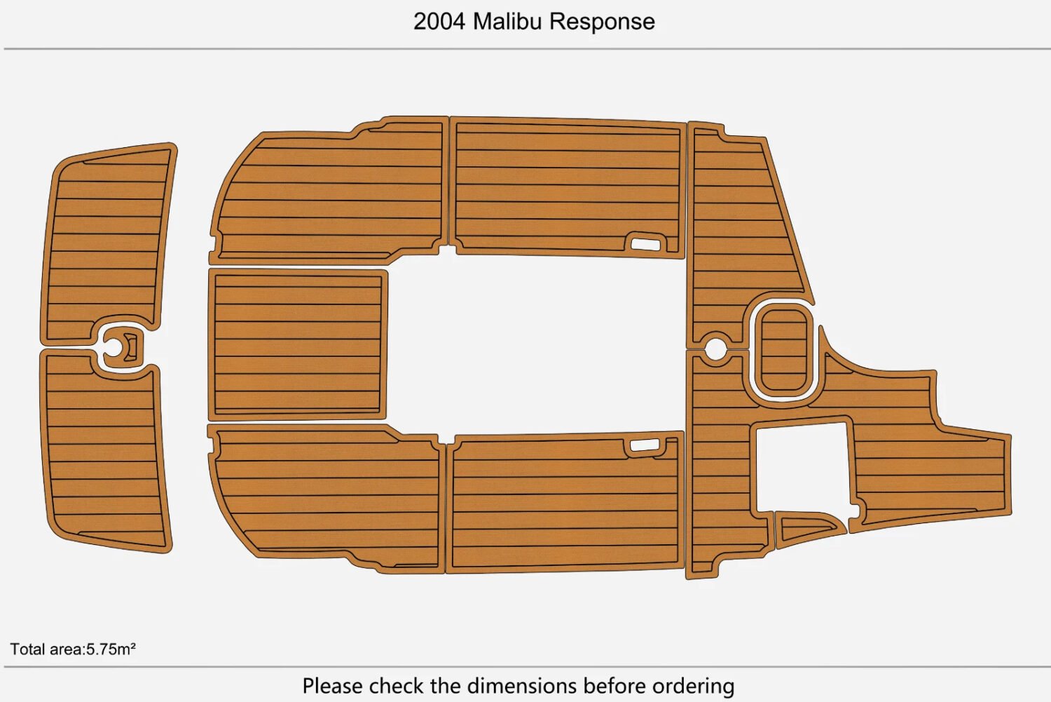 EVA foam marine flooring 2004 Malibu Response (1) 1 Kit EVA foam marine flooring 2004 Malibu Response