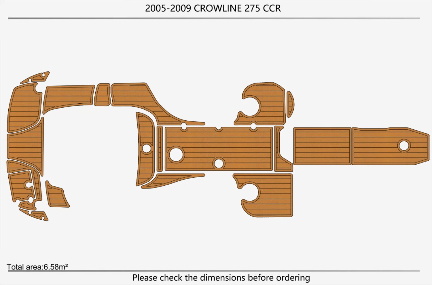 1 Kit EVA foam marine flooring 2005-2009 Crownline 275 CCR