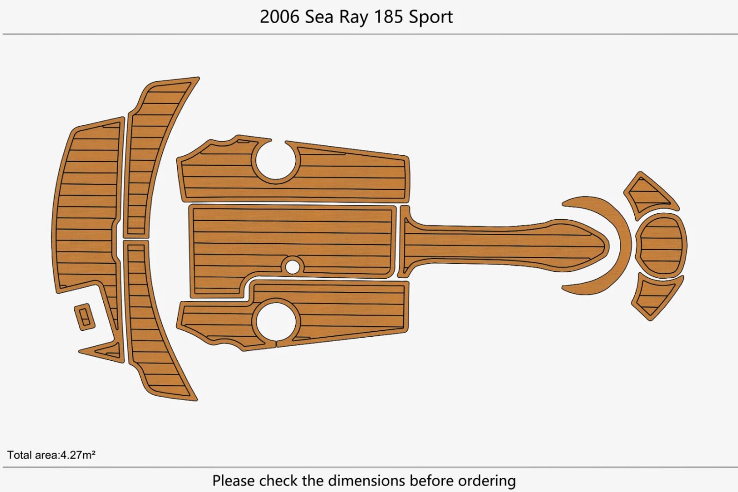 EVA foam marine flooring 2006 Sea Ray 185 Sport (1) 1 Kit EVA foam marine flooring 2006 Sea Ray 185 Sport