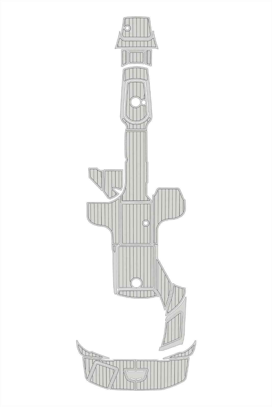 1 Kit EVA foam marine flooring 2007-2008 Sea Ray 260 Sundeck