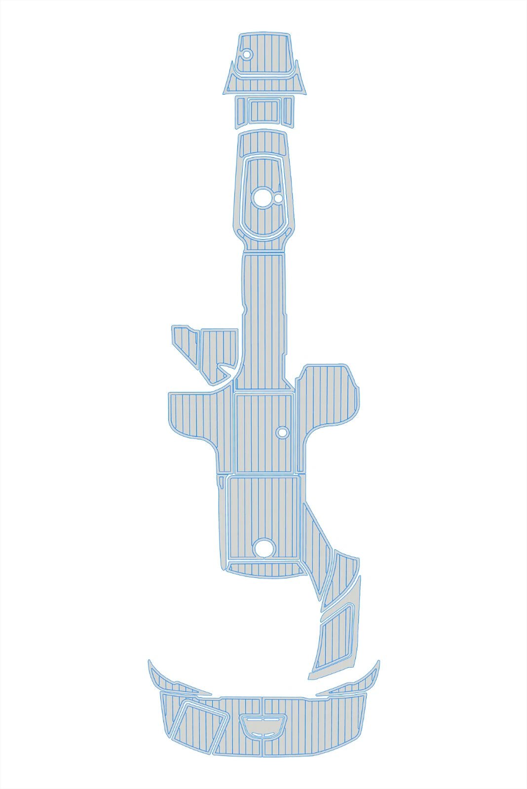 1 Kit EVA foam marine flooring 2007-2008 Sea Ray 260 Sundeck